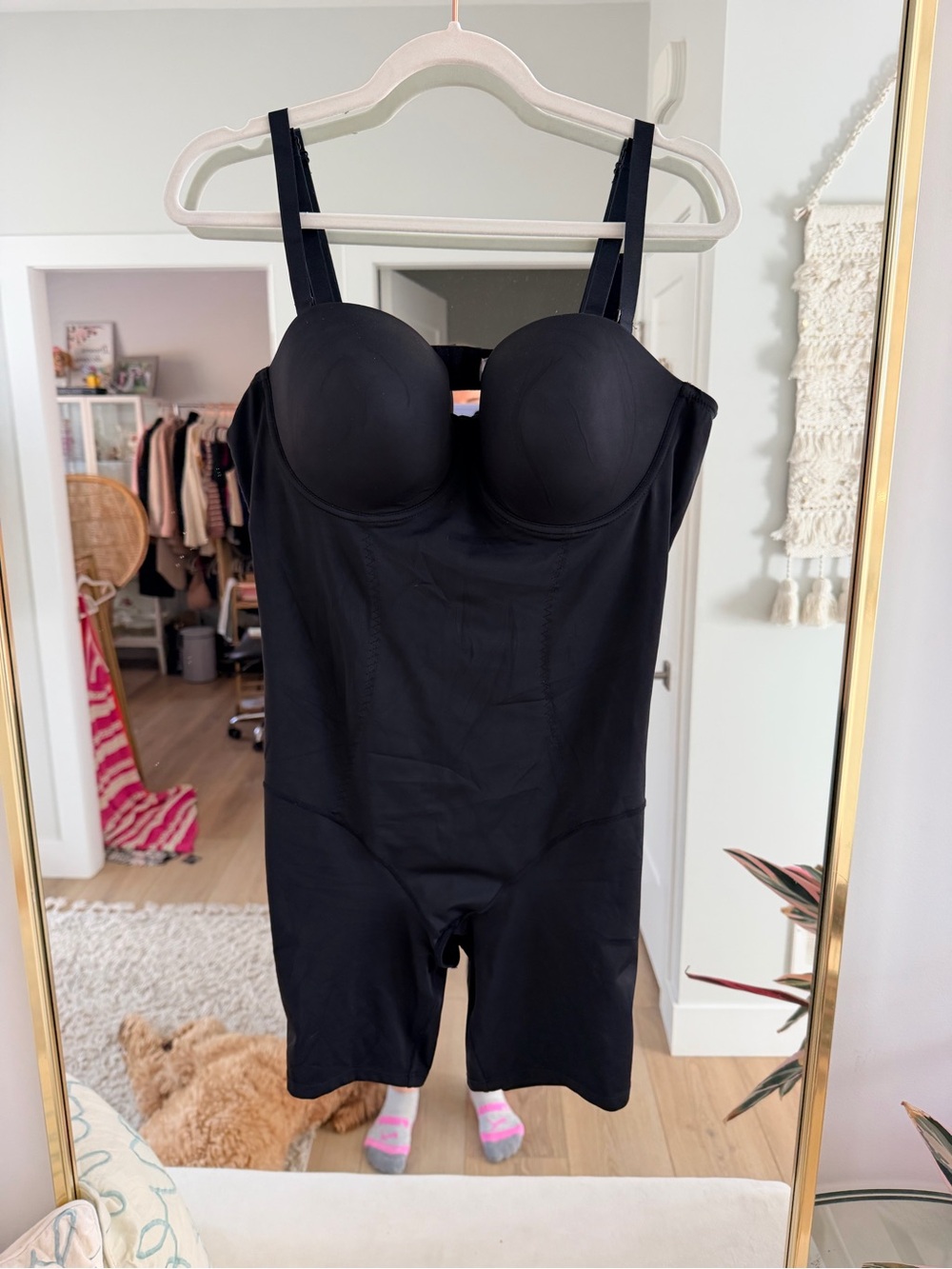 Black Shapewear Bodysuit with Built-in Bra